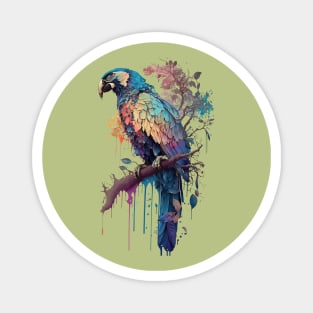 Blue Parrot Magnet